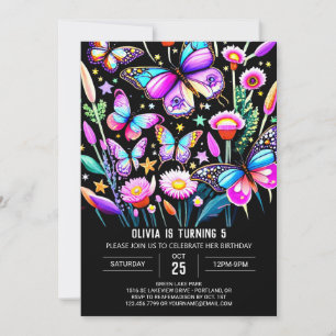 Convite Borboleta editável roxa