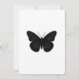 Convite Borboleta Elegância Sombria