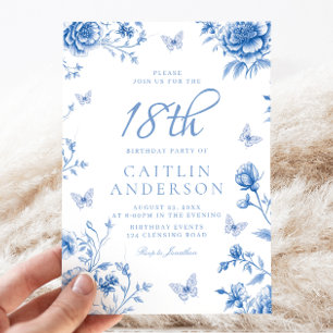 Convite Borboleta Encantada Girls 18ª Festa de aniversário