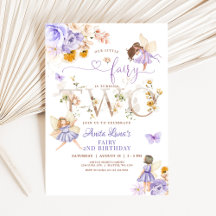 Borboleta Fada Roxa Mágica Floral 2º Aniversário