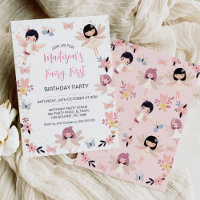 Borboleta Floral Moderna Fada Primeiro Aniversário