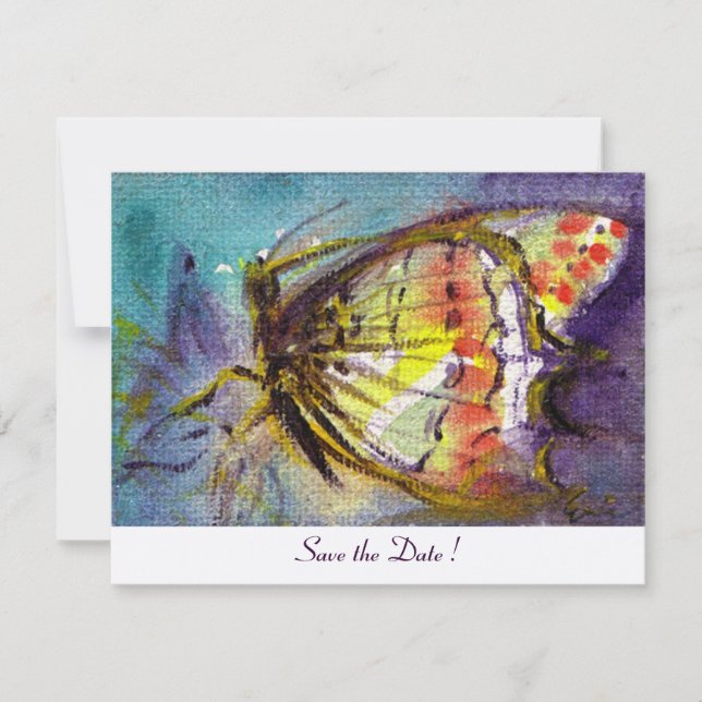 Convite BORBOLETA MÁGICA , metálico champanhe (Frente)