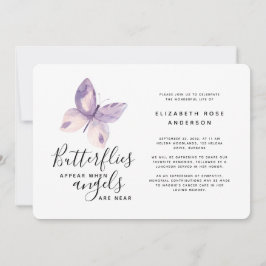 Convite Borboleta Rosa | Celebração da vida