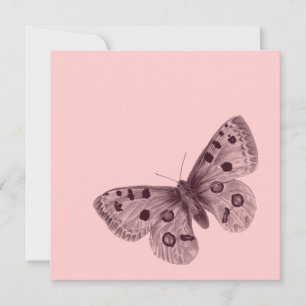 Convite Borboleta Rosa Doce Dezesseis