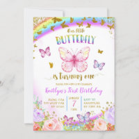 Borboleta rosa e roxa colorida Aniversário