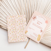 Borboleta Rosa Gingham com Flores Aniversário