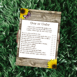 Convite Borboleta Rosa Girassol Sobre ou Sob Chá de fralda