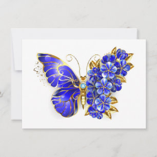Convite Borboleta Safira Flor