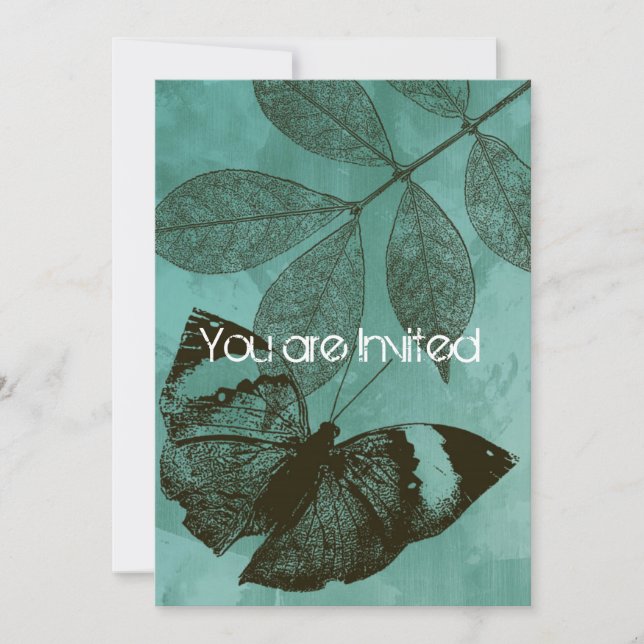 Convite Borboleta Verde Deixa Chá de fraldas (Frente)