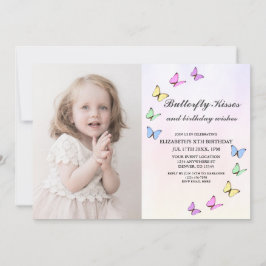 Convite Borboletas Coloridas Aniversário