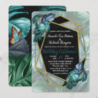 Borboletas de Paraíso/Turquesa Tropical Splash