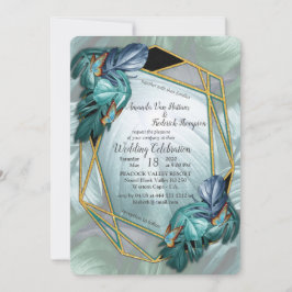 Convite Borboletas de Paraíso/Turquesa Tropical Splash