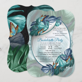 Convite Borboletas de Paraíso/Turquesa Tropical Splash