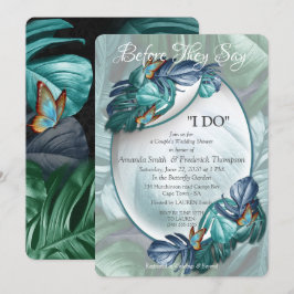 Convite Borboletas de Paraíso/Turquesa Tropical Splash