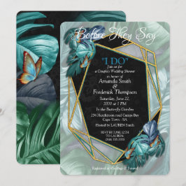 Convite Borboletas de Paraíso/Turquesa Tropical Splash