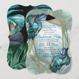 Convite Borboletas de Paraíso/Turquesa Tropical Splash