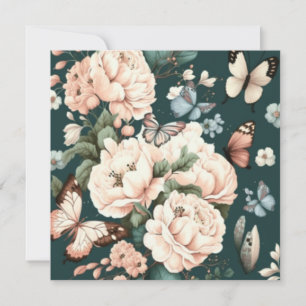 Convite Borboletas e flores