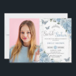 Convite Borboletas Florais Bebidas 16 16 pol<br><div class="desc">Personalize este encantador e doce convite de aniversário 16 com uma redação fácil e rápida,  basta pressionar o botão personalizá-lo para reorganizar e formatar o estilo e a colocação do texto. Itens correspondentes disponíveis no repositório! c) O Feliz Cat Studio</div>