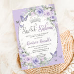 Convite Borboletas Florais Roxas lavandas Doce Dezesseis<br><div class="desc">Personalize este convite de 16 anos floral floral verde de lavanda mole, fácil e rápido. Basta clicar no botão personalizar para editar os textos, alterar as fontes e as cores das fontes. Apresentando flores púrpuras, lavandas pastéis bonito, verde delicado e borboletas roxas e prateadas. Itens correspondentes disponíveis no repositório. c)...</div>
