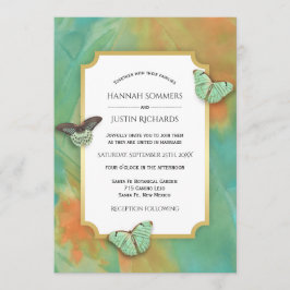 Convite Borboletas no Southwest Colors Weding Invitation