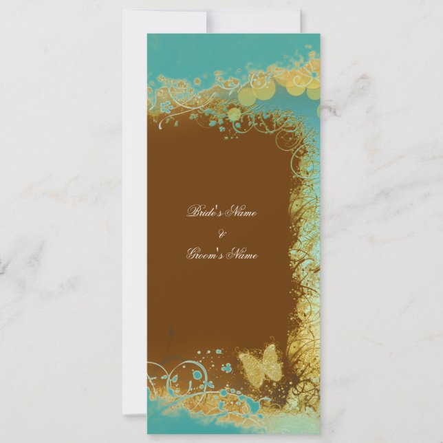 Convite Borboletas no tema do casamento - Crie o seu (Frente)