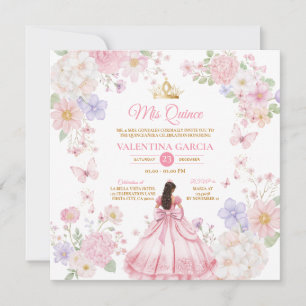 Convite Borboletas Rosa Roxo Quinceañera 15 Anos