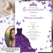 Borboletas Roxas Vestido Foto 15 XV Quinceanera