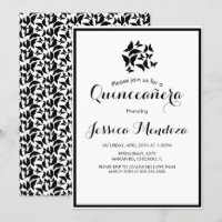 Borboletas Simples Preto Branco Quince Sweet 16