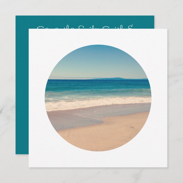 Convite Borda Branca de Foto em Círculo crie (Frente/Verso)