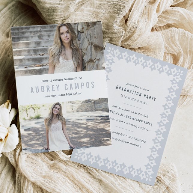 Convite Borda Chic | Festa de formatura de fotos (Criador carregado)