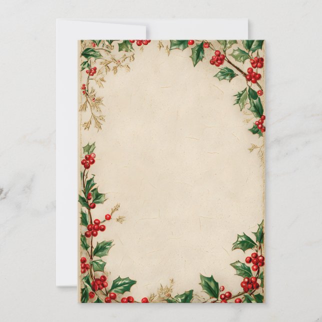 Convite Borda Completa Holly Garland (Frente)