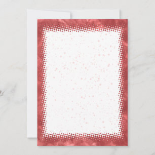 Convite Borda de Aquarela Vermelha com Texto Personalizado