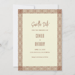 Convite Borda do Solteiro Geométrico Islâmico Russo de Bei