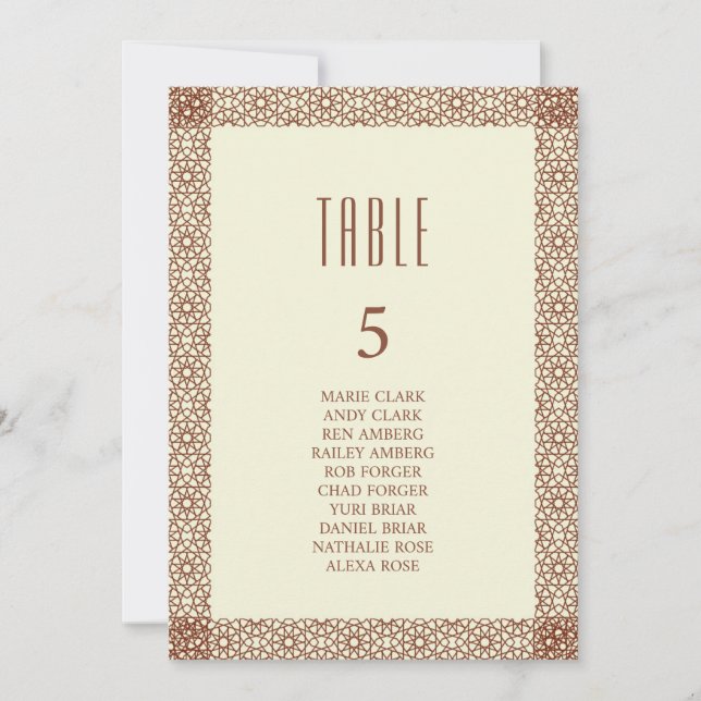 Convite Borda do Solteiro Geométrico Islâmico Russo de Bei (Frente)