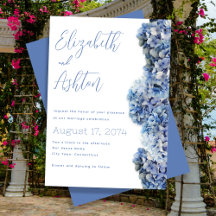 Borda Lateral Floral para Casamento Blue Bliss