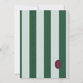 Convite Borda rendilhada verde Salve a data