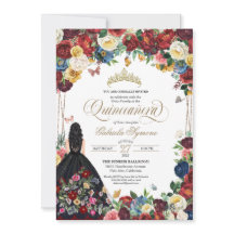 Bordado Floral Mexicano Borboleta Quinceanera