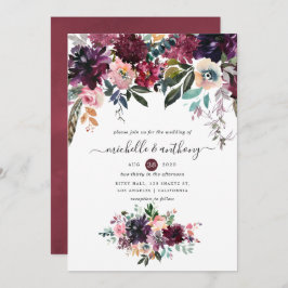 Convite Bordeaux Wedding