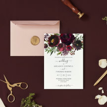 Bordô Floral Botânico Luxo Casamento Elegante