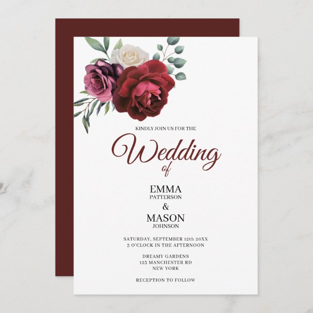 Convite Borgonha (Frente/Verso)