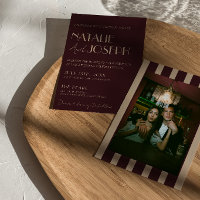 Borgonha Dourado Listras Old Money Foto Casamento