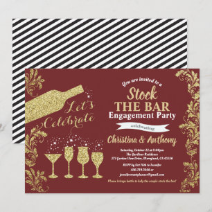 Convite Borgonha e bar de ouro