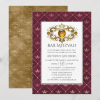 Borgonha e Bar Heráldico Dourado Mitzvah
