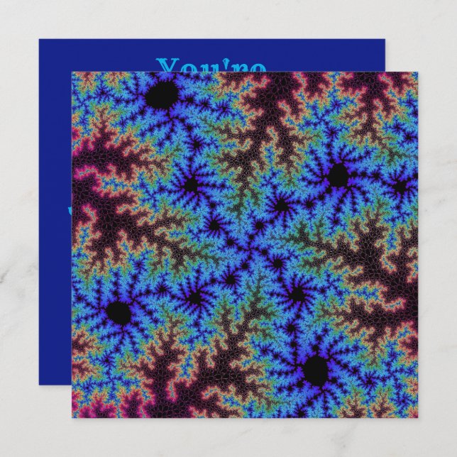 Convite Borgonha e Blue Speckle (Frente/Verso)