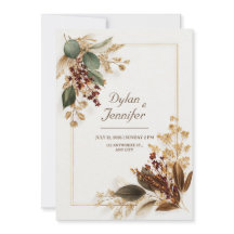 Borgonha Eucalipto Dourado Flores Secas Casamento