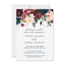 Borgonha, Rosa e Meia-Noite Azul Almofada I