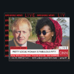 Convite Boris Johnson's 50th Birthday Funny TV News<br><div class="desc">50º Aniversário das mulheres Engraçadas Notícias de Últimas Notícias Gráfico As grandes notícias estão começando. Texto totalmente editável e fácil de alterar. Mude a foto e o texto para se adequar à ocasião. Excelente para Formandos, anúncios de casamento, aniversários, notícias de bebês e quase tudo que você quer promover. Foto...</div>
