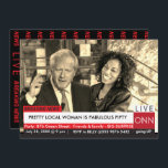 Convite Boris Johnson's 50th Birthday Funny TV News<br><div class="desc">50º Aniversário das mulheres Engraçadas Notícias de Últimas Notícias Gráfico As grandes notícias estão começando. Texto totalmente editável e fácil de alterar. Mude a foto e o texto para se adequar à ocasião. Excelente para Formandos, anúncios de casamento, aniversários, notícias de bebês e quase tudo que você quer promover. Foto...</div>