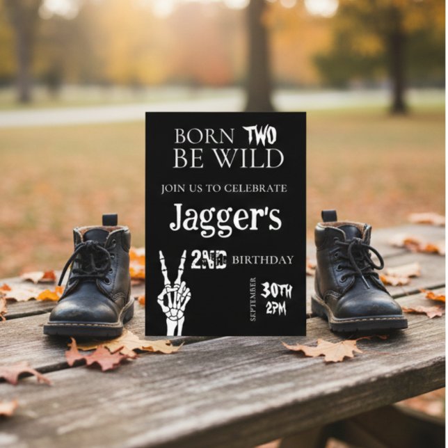 Convite born TWO be wild. 2nd birthday invite (Criador carregado)