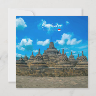 Convite Borobudur, Indonésia - Antigo Templo Budista